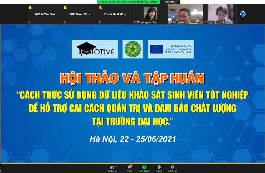 Hội thảo “Cách thức sử dụng dữ liệu khảo sát sinh viên tốt nghiệp để hỗ trợ cải cách quản trị và đảm bảo chất lượng tại trường đại học”
