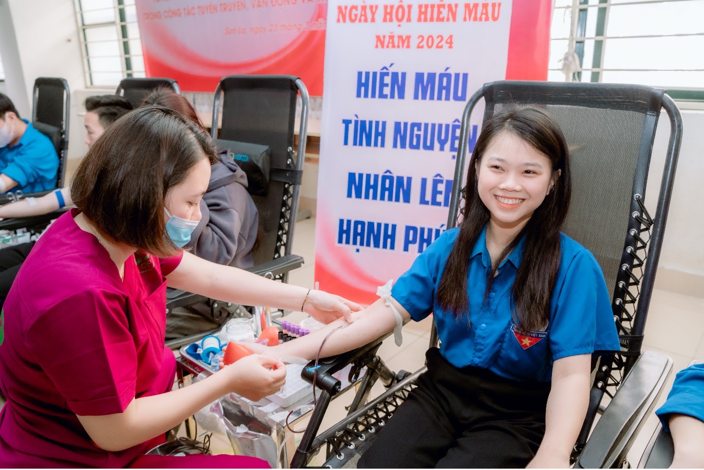 Trường Đại học Tây Bắc phối hợp tổ chức "Ngày hội hiến máu - Giọt hồng tình nguyện" năm 2024