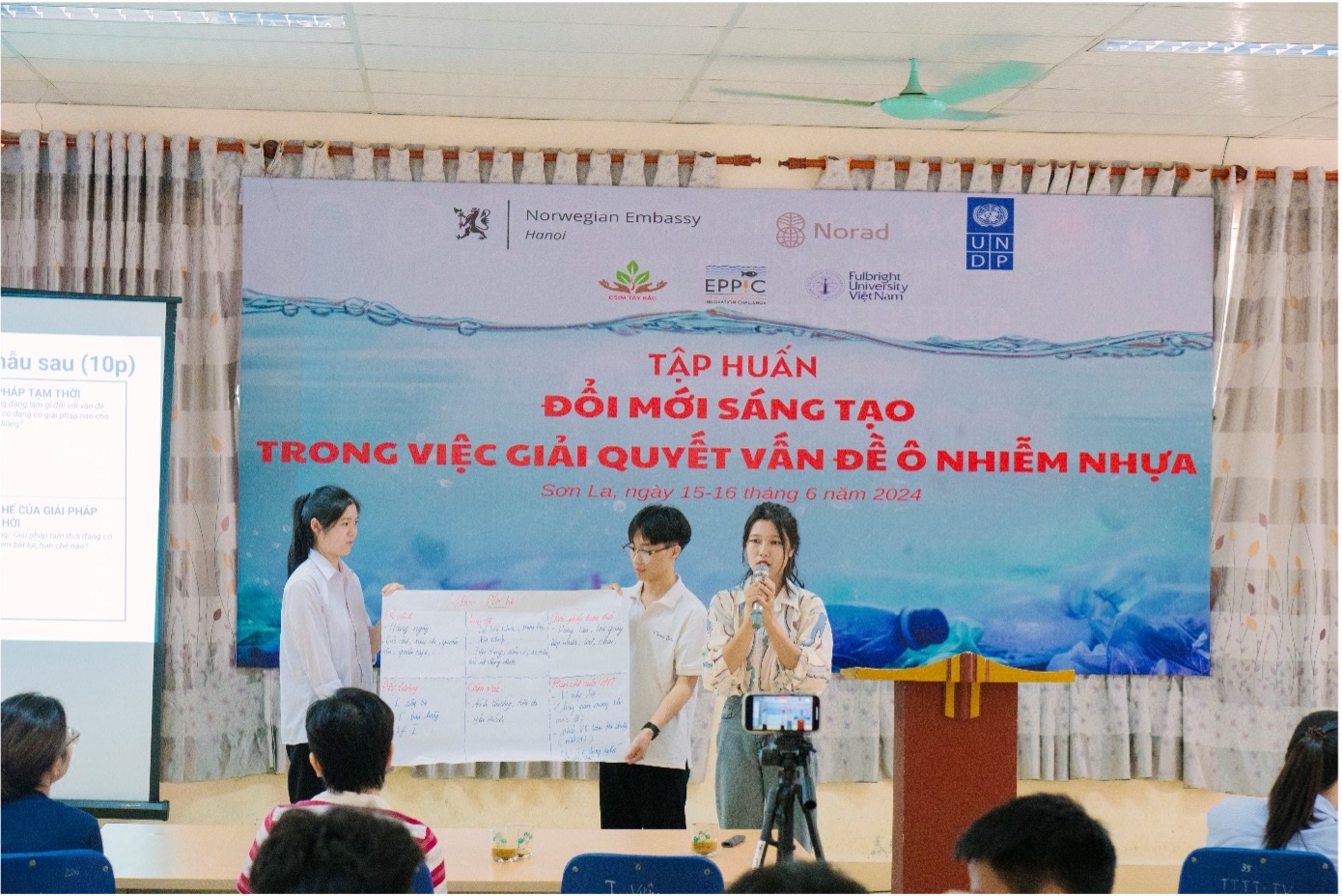Chương trình tập huấn “Đổi mới sáng tạo trong giải quyết ô nhiễm nhựa” tại Trường Đại học Tây Bắc
