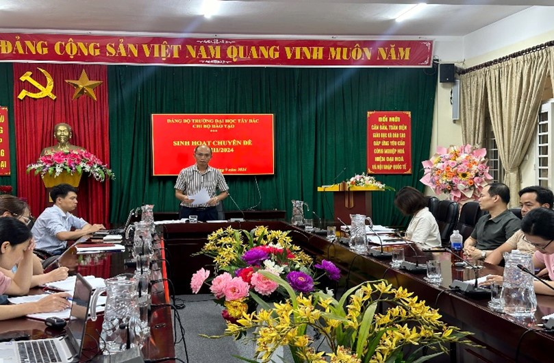 Chi bộ Đào tạo - Trường Đại học Tây Bắc sinh hoạt chuyên đề Quý III/2024