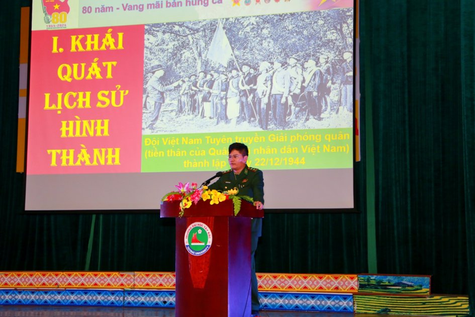 Chương trình báo cáo chuyên đề kỷ niệm 80 năm ngày thành lập Quân đội nhân dân Việt Nam (22/12/1944 - 22/12/2024)