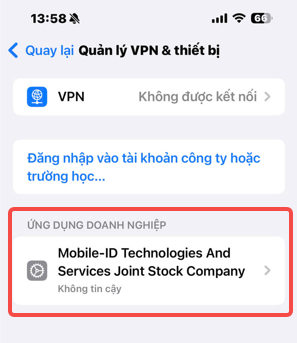 Chọn ứng dụng doanh nghiệp